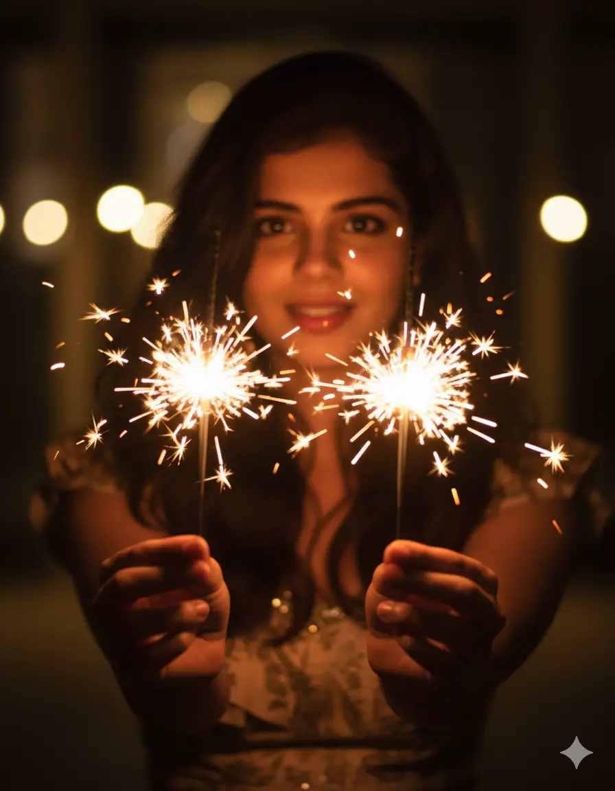 Centelha em Foco: Retrato com Velas Mágicas